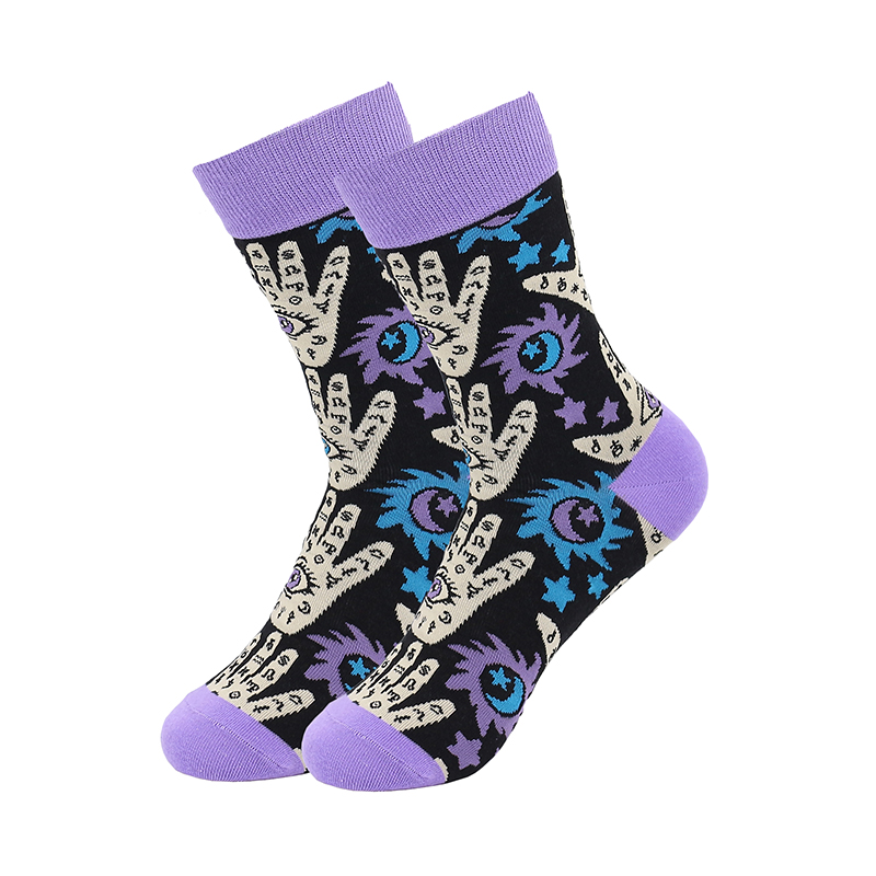 Stokin pertengahan betis wanita Jacquard